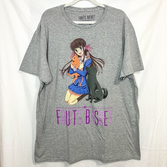 Fruits Basket Other - Fruits Basket Anime Loot Wear T-Shirt, Gray, Size XL